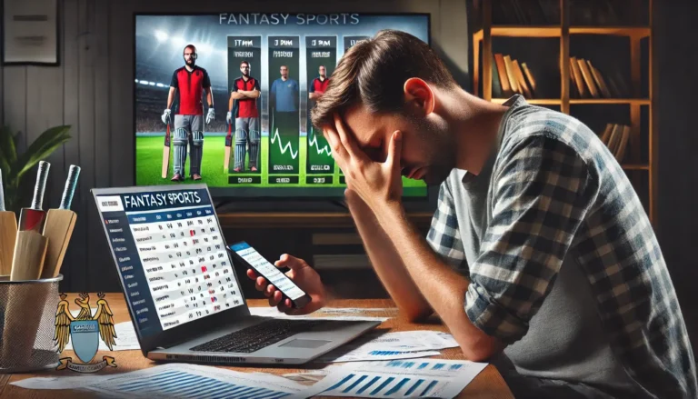 a man losing fantasy sports
